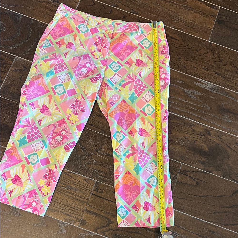 Lilly Pulitzer Capri Pants Patchwork Tropical Flo… - image 7